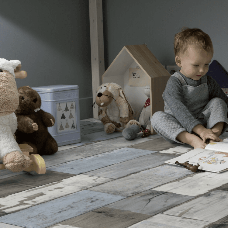 Rouleau 4m de sol PVC effet bois pose sans colle fisherman ocean Gerflor - 3000 cm x 400 cm x 0.2 cm