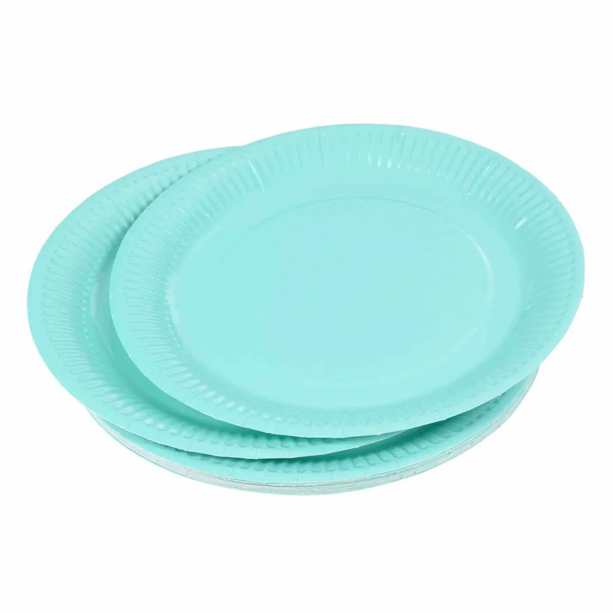Lot de 20 Assiettes en Carton Vitamine 23cm Menthe