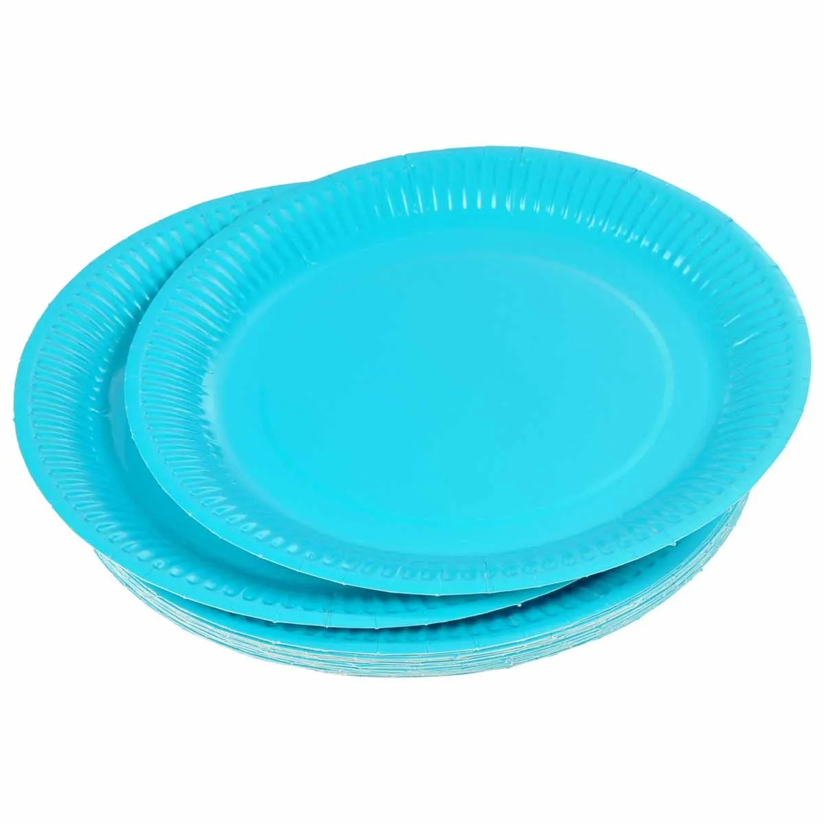Lot de 20 Assiettes en Carton Vitamine 23cm Bleu